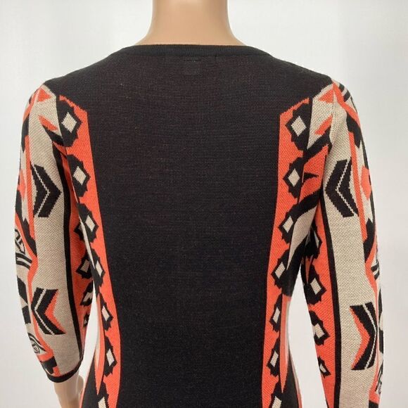 Luv Knit Casual Dress Multicolor Geometric Print Size M - Picture 8 of 10